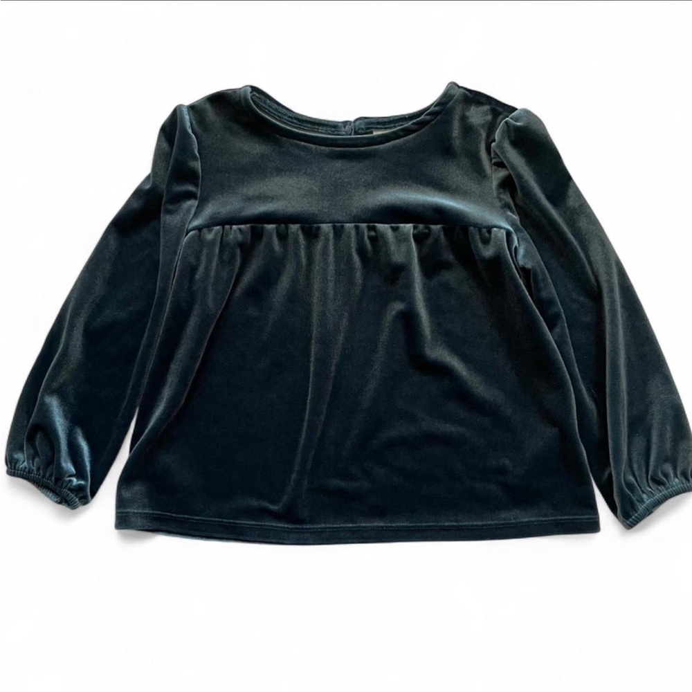Old Navy Girls' Long-Sleeve Velvet Top - green